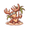 Moose Summer Beach Comic