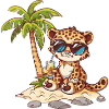 Leopard Summer Beach Comic