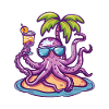 Octopus Summer Beach Comic