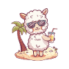 Alpaca Llama Summer Beach Comic