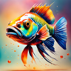 Fisch farbig