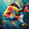 Fisch farbig