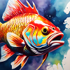 Fisch farbig