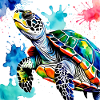 Schildkröte Farbig
