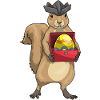 Squirrel Easter Pirate