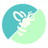 Pastel Green Contrast Bee