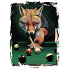 Fuchs spielt Billard Geschenk