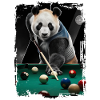 Panda spielt Billard Geschenk