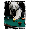 Eisbär spielt Billard Geschenk