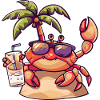 Krebs Krabbe Sommer Strand Comic