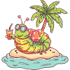 Worm Summer Beach Comic