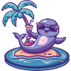 Dolphin Summer Beach Comic