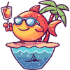 Fish Summer Ocean Comic