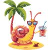 Snail Summer Beach Comic