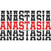 Anastasia t-shirt gift stacked text