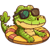 Alligator Sommer Comic