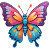 Farfalla colorata carina dei cartoni animati