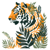 Tiger Leaf Silhouette