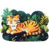 Cute Cartoon Tiger