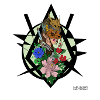 Kriegerin im blumenfeld