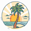 Sunset Palm Island