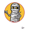 Funny toilets toilet paper mummy