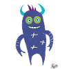 little blue monster