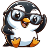 Cool Penguin Sunglasses Cartoon Fun