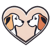 Loving dog hearts