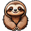 Cute Happy Cartoon Sloth