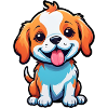 Cute Happy Cartoon Puppy