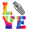 Bartender Mixologist Tie Dye Love
