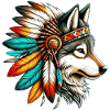 American Indian Wolf American Redskin