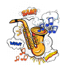 Saxophon Comicstyle