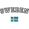 Swedish Flag Cross on Blue