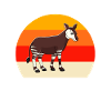 Waldgiraffe Okapi
