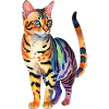 Chat du Bengale Aquarelles