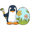 Pinguin Ostern Osterei