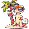 Lizard Summer Beach Comic