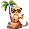 Meerkat Summer Beach Comic