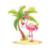 Flamingo Summer Beach Comic
