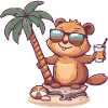 Beaver Summer Beach Comic