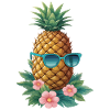 Ananas Pineapple Cool Sonnenbrille Geschenk