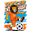 Lion Soccer Player