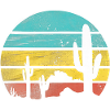 Retro Desert Graphic Nature Cactus