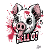 Niedliches, Lustiges, Cooles Graffiti-Schwein
