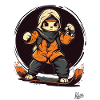 Oldschool Animals Snowboarding