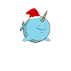 Natale Narvalo Cappello Babbo Natale Divertente Gioco di Parole Natalizio
