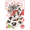 Japan Großer Sushi-Drache