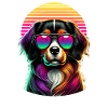 Retro Sunset Sunglasses Small Münsterländer